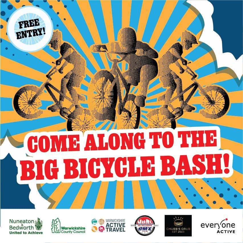 Big Bicycle Bash Bedworth 16 August 2026 — Nuneaton news photo (Nuneaton & Bedworth Borough Council)