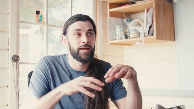 Daniel Adams speaking in the Stupid Shoes documentary